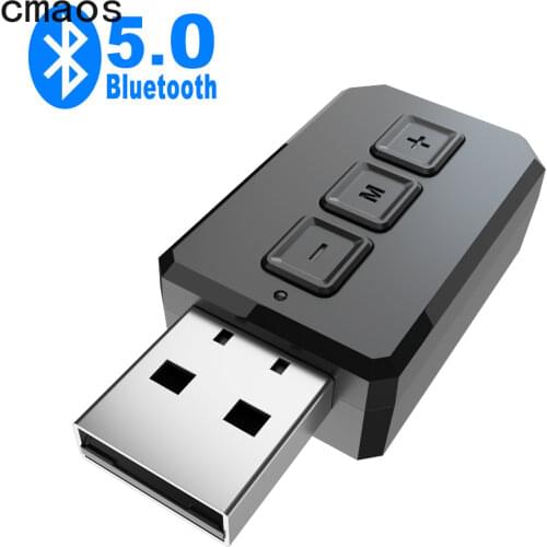 USB Bluetooth 5.0 Adapter Dongle Mini Handsfree Audio Receiver Wireless Transmitter with Mic AUX RCA 3.5MM Jack Stereo For PC TV
