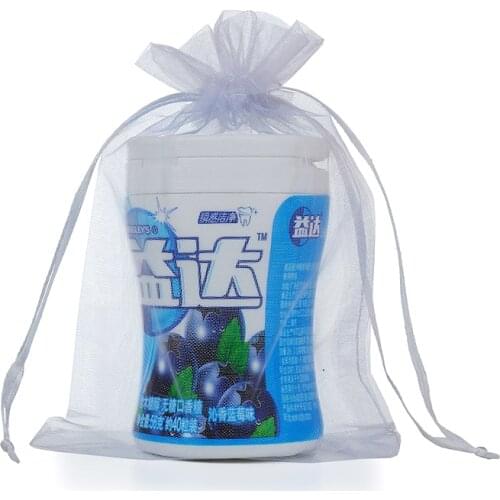 11x16cm White Organza Jewelry Bags Small Packaging Bags For Jewelry Customized Logo Printing 100pcs/lot Wholesale