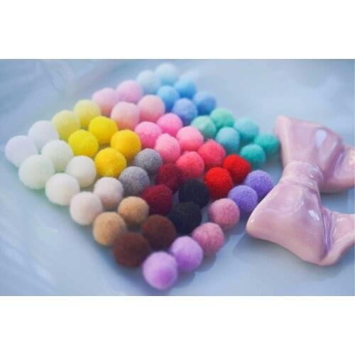 20PCS/lot Mini 8mm Colorful plush balls DIY Dolls Clothes Accessories ball of yarn for making bjd blyth dolls clothes DIY