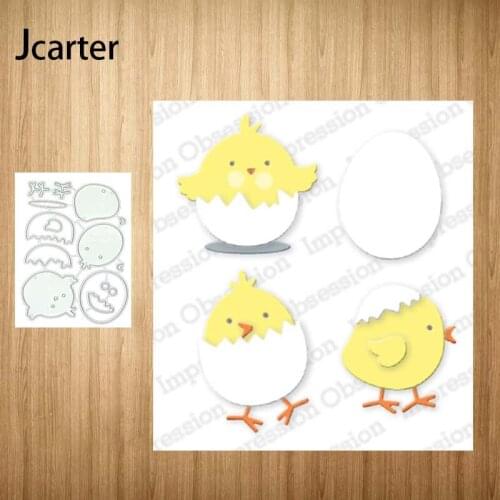 2021 New Design Metal Cutting Dies Egg Chick Craft Stencil Diy for Scrapbooking Handmade Card Make Shape Album Decoration Model