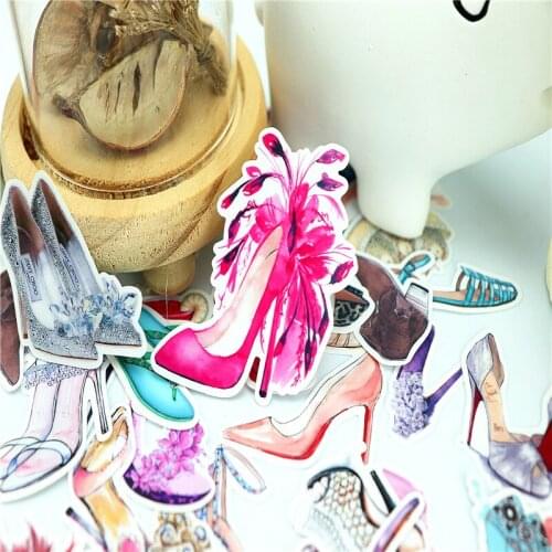 28pcs cute Luxury shoes stickers Scrapbooking Stickers Funny Stickers Scrapbooking Brand Moto Guitar Waterproof Skateboard