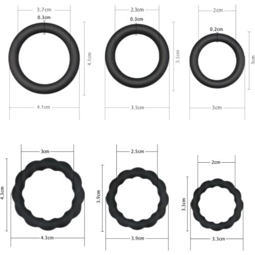 3PCS Delay Ejaculation Penis Ring Small Penis Cock Ring Sex Toy for Men Reusable Cockrings Clitoral Stimulate Male Masturbate