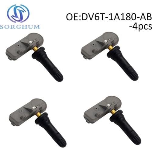 4pcs DV6T-1A180-AB Car Tire Pressure Sensor TPMS 433MHz Fits For Ford Escape C520 2012-2017