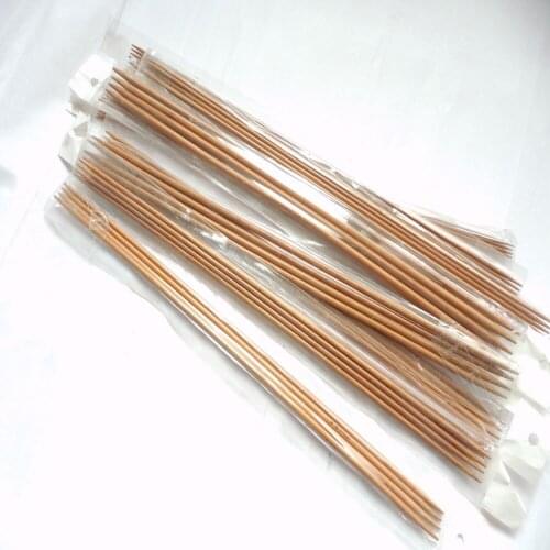 4pc/size 11size/set 10set/lot 35cm Bamboo Needle Carbonized Double Pointed Carbonized Bamboo Knitting Needles Craft Knit Tools