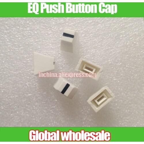 50pcs EQ Equalizer Mixer Fader Knob Cap White / Straight Slip Potentiometer Push Button 12 * 10 * 6.5mm Hole 4mm