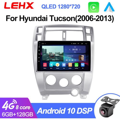 2 din Android 8.1 car dvd 2.5D HD 10.1" car GPS navigation radio Bluetooth multimedia player stereo for Hyundai Tucson 2006-2013