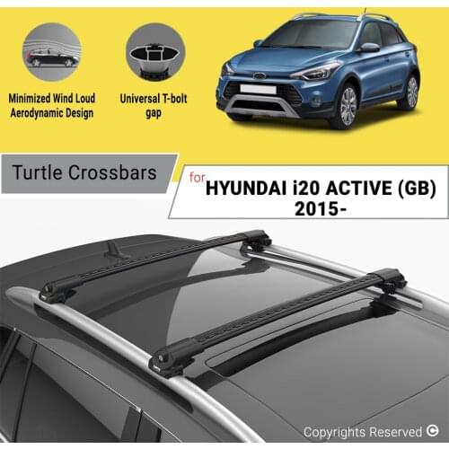 BARS FOR HYUNDAI I20 ACTIVE (GB) 2015 ON ALUMINUM ALLOY SIDEBARS CAR ROOF RACK LUGGAGE CARRIER CROSSBAR