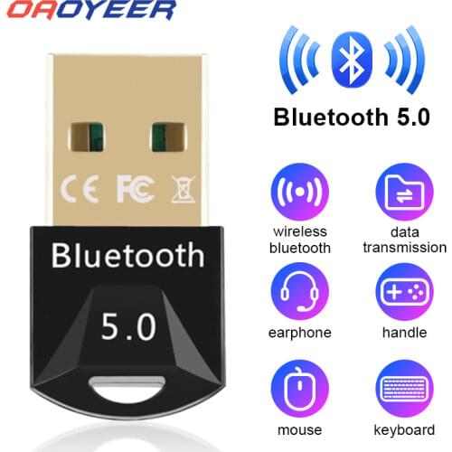 Oaoyeer USB Bluetooth 5.0 Bluetooth 5.0 Adapter Receiver Wireless Bluethooth Music Mini Bluthooth Transmitter For PC Computer