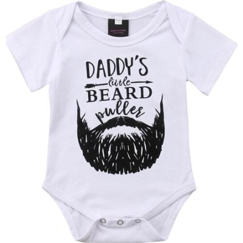 Newborn Infant Baby Boy Girl Cotton Romper Playsuit Short Sleeve Letter Print Summer Jumpsuit Clothes Outfits White Gray