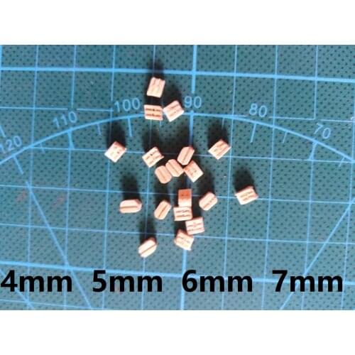 Schima superba Double Pulley wooden model ship accessories Chinese cherry wood pulley 20pcs /set