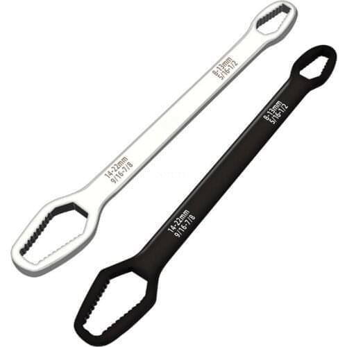 OOTDTY Double End Wrenches Universal Spanner 14-22mm 8-13mm Wrench Key Screw Nuts Repair Quick Release Wide Used Professional