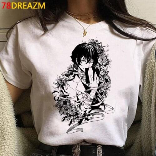 Bungou Stray Dogs tshirt men harajuku couple clothes kawaii ulzzang tumblr clothes summer top streetwear
