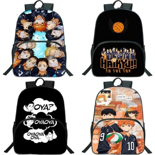Haikyuu!! Backpack for Students Cartoon Anime Schoolbags Boys Girls Kids Bookbags Children Knapsack Unisex Teens Travel Bagpacks