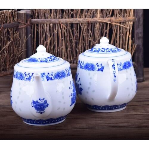 Chinese Traditional Teapot Ceramic High Temperature Resistant Small Blue & White Exquisite Porcelain Pot Underglaze Color Teapot