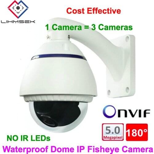 Lihmsek 5.0MP 1920P High Quality Panoramic IP Fisheye Camera With 180 Degree Wide Angle Support Onvif Free CMS Software