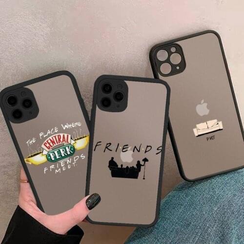 Friends TV Show Door Phone Case For iphone 12 11 8 7 plus mini x xs xr pro max matte transparent cover