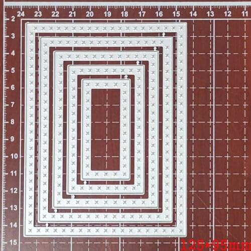 Metal Die Cut Layer Rectangle Frame Crafts Knife Blade Die Mould Stencil For DIY Scrapbooking Embossing Paper Cards Decorative