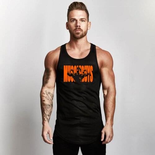 New Mesh Tank Top Men Fitness Mens Singlets Fashion Casual Sleeveless Shirts Clothing Bodybuilding Workout Gym Vest Fitness Men