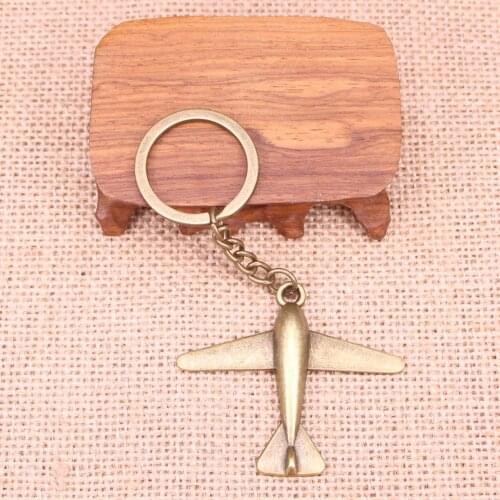 New Fashion Keychain 50x42mm plane airplane Pendants DIY Men Jewelry Car Key Chain Ring Holder Souvenir For Gift