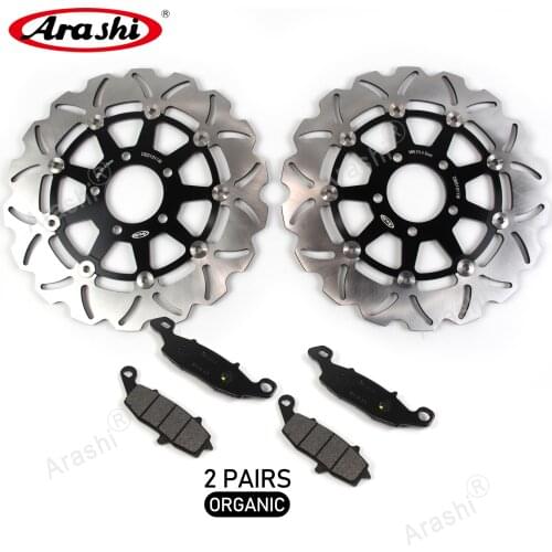 ARASHI CNC Front Brake Disks Rotors Disc Brake Pads For SUZUKI DL V-STROM 650 2004 2005 2006 DL650 Vstrom
