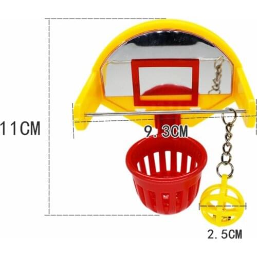 Pet Bird Trick Training Basketball Stacking Foraging Toy Cage Play Foot Toy