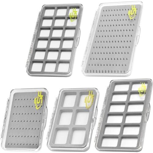 SF Slim Clear Transparent Fly Fishing Box Foam Design Insert