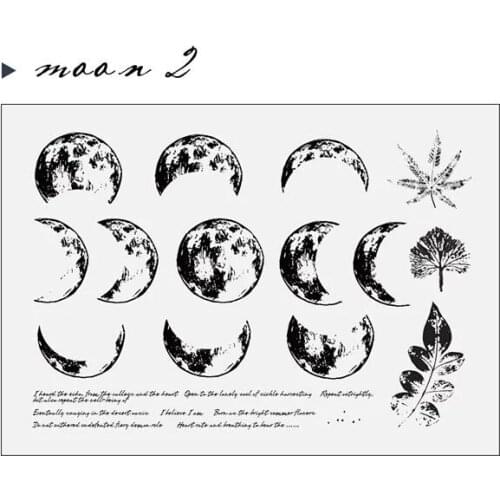 MOON Transparent Clear Silicone Stamp/Seal for DIY scrapbooking/photo album Decorative clear stamp sheets A1533