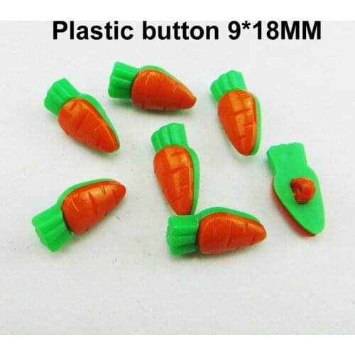 50PC Dyed Plastic Orange Carrot Buttons Fits Coat Boots Sewing Clothes Accessory KID CARTOON Diy Kid Button P-666