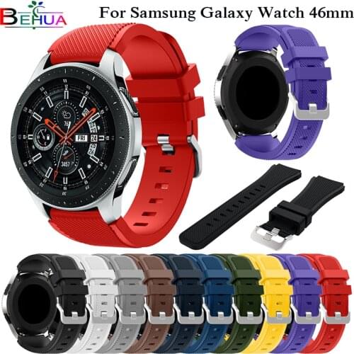 Sport silicone strap band For Huami Amazfit Stratos 2/2S Bracelet Soft Wrist watch strap for Samsung Galaxy Watch 46mm Straps