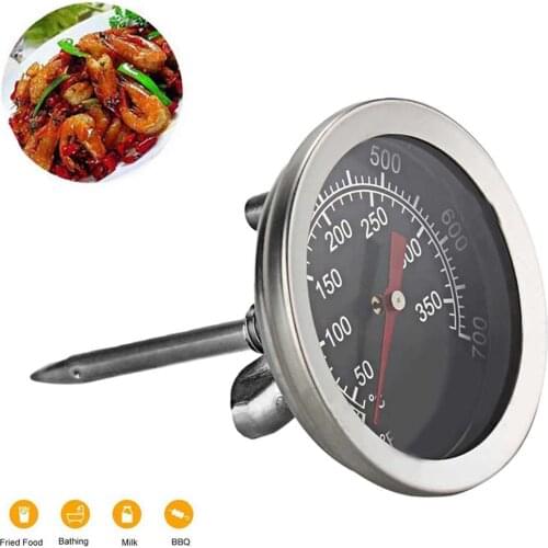 Stainless Steel Oven Thermometers BBQ Smoker Pit Grill Bimetallic Thermometer Temp Gauge With Dual Gage 500 Degree Cooking Tools