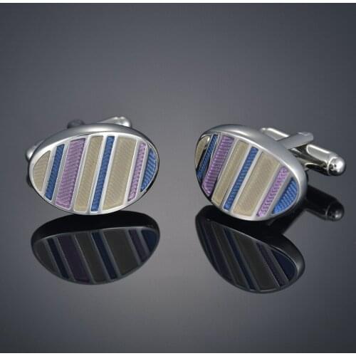 High quality French mens Cufflinks color plate oval Cufflinks Cufflinks