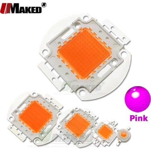 High Power LED Chips 1W 3W 5W 10W 20W 30W 50W 100W Pink Color Matrix Integrated SMD Diode Light Beads For Spotlight Floodlight