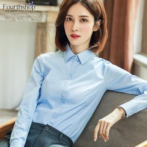 Fashion Tops and Blouses Female 2020 New Plus Size White Shirts Women Office Lady Formal Work Blouse Autumn Winter Clothes XXL