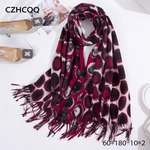 Winter Scarf Women Leopard Pashmina New Ponchos Coat Ladys Long Beach Sunscreen Shawls Foulard Femme Wraps Cashew Print Scarves