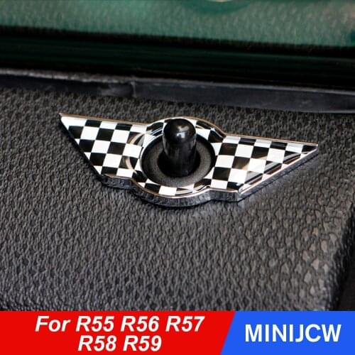 1Pair Car Window Door Pin Lock Stickers Decor For Mini Cooper S JCW One Clubman R55 R56 R57 R58 R59 Roadster Car Accessories