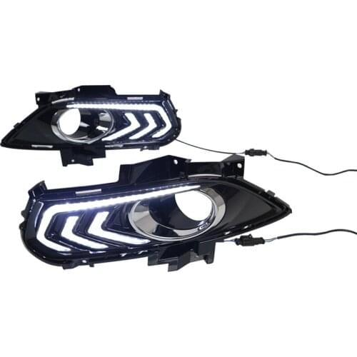 2Pcs for 2013-2015 Ford New Mondeo with Yellow and Blue Three-Color Daytime Running Lights