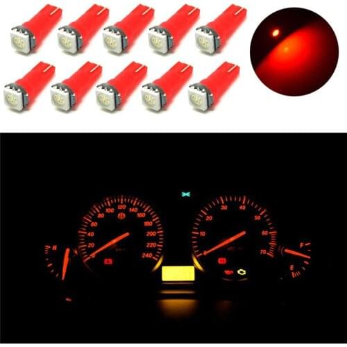 20Pcs Optional Color T5 5050 1SMD High Quality Super Light Durable Wedge Dashboard LED Light Bulbs 2721 74 73 70 17 18 37#268467