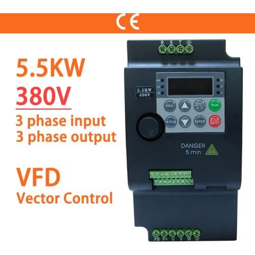 5.5KW 380V 3 Phase 7.5HP Economical VFD Variable Frequency Drive Converter Changer Variator for Motor Speed Controller Inverter
