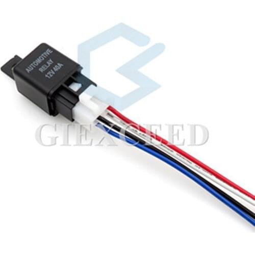 4pin 40A automotive relay with relay socket and wire DC 12v-24v Car Relay