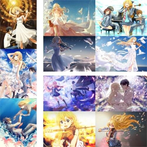 Diamond Painting Your Lie April Poster Cartoon Diamond Inlaid Diamond Mosaic DIY Full Diamond Embroidery Home Decoration