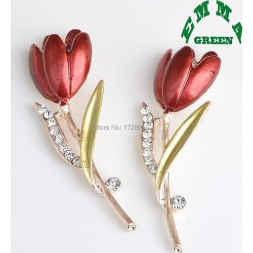 Lily Enamel Big Rhinestone Flatback Button Acrylic Sewing Accessories Diy 10pcs 52mm Ribbons Wedding Embellishment Decorations