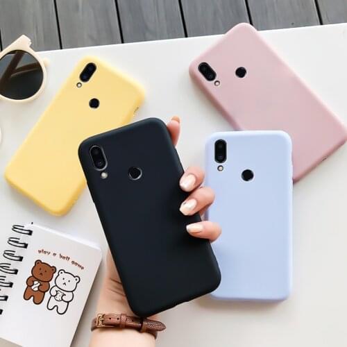 For Meizu Note 9 Case Silicone Macaron Colors Candy Soft TPU Simple Black Casing Phone Back Cover