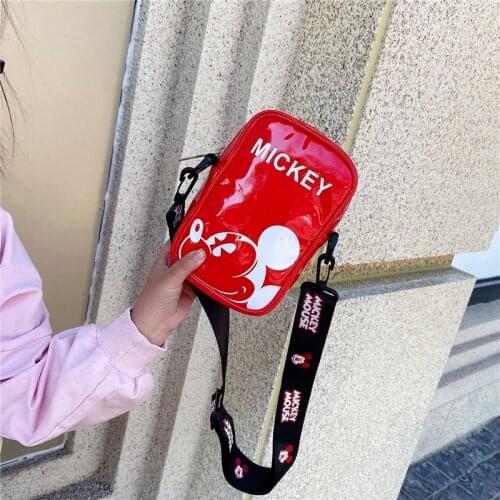 Disney childrens bag new small square bag cartoon cute child bag boy girl messenger bag accessory bag shopping bag purses