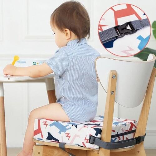 W3JF Children Increased Chair Pad Adjustable Removable Highchair Booster Baby Dining Seat Cushion
