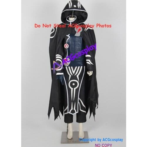 Jace Beleren cosplay costume black denim fabric made include pvc emblem props acgcosplay costume