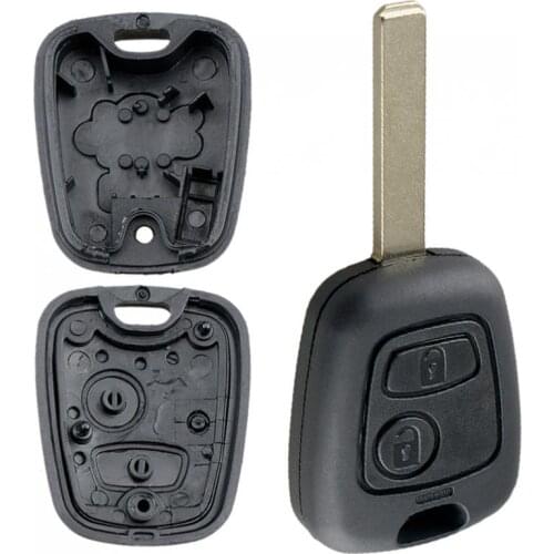 2 Buttons Car Remote Key Shell with 307 Blade Fit for Peugeot Partner Expert Boxer 206