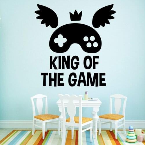 Hot Sale King of Game Quote Home Decor Wall Sticker For Baby Kids Living Rooms Decoration Murals Wallpaper