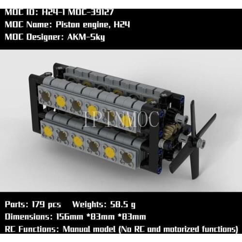 H24-1 MOC-39127 Piston engine, H24 by AKM-Sky
