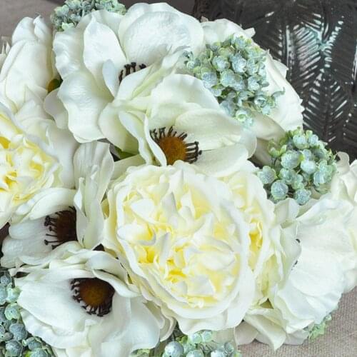 Artificial Flowers Fake Flowers Nordic Fresh And Simple Fragrant Mountain Peony Bouquet Anemone Wedding Bride Holding Bouquet