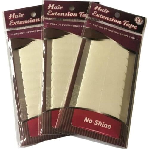 120 tabs/lots 10 sheets 0.8cm*4cm No shine white adhesive tape waterproof tape for tape hair extension
